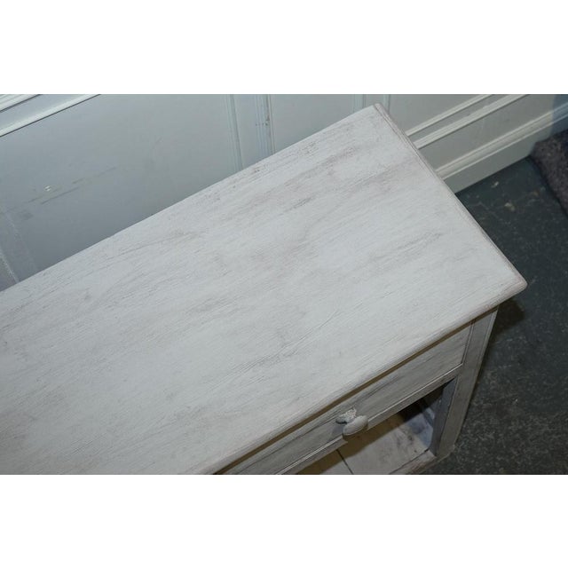 Antique English Hand-Painted Pine Farmhouse Sideboard with Drawers For Sale - Image 14 of 18