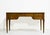 1970s Louis Style Black Leather Top Writing Desk or Vanity For Sale - Image 4 of 14