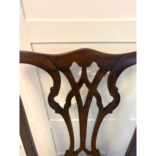 Antique English Victorian Mahogany Carver Dining Chairs, 1880s, Set of 8 For Sale - Image 15 of 18