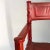 Beautiful Vintage pair of Billy Haines style faux bamboo chairs, with beautifully patinaed red leather seat and back. Mid...
