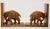 Art Deco Wooden Asian Elephant Bookends Hand Carved Rosewood India 1940s For Sale - Image 9 of 12
