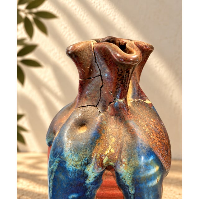 Meiji Period Ishiguro Koko Signed Sumida Gawa Japanese Figural Vase, C. 1890–1910 For Sale - Image 9 of 11