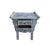 Asian Distressed Pale Blue Grey 2 Drawers Carved Motif End Table Nightstand For Sale - Image 3 of 6