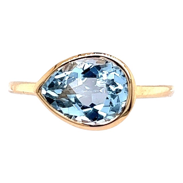Natural Topaz Ring 6.5 14k Y Gold 3.15 TCW Certified For Sale