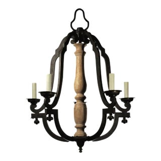 1990s Dennis & Leen Louis XIV Wrought Iron Chandelier For Sale