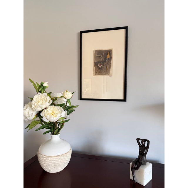 Paper 1970s Limited Edition Signed Aquatint Etching by Johnny Friedlaender 'Fleurs Viii' For Sale - Image 7 of 9