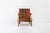 Vintage Brutalist Safari Armchair in Wood and Cognac Leather, 1960s For Sale - Image 6 of 9