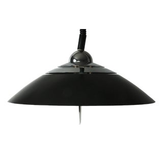 Postmodern Ceiling Lamp in Silver and Black from Massive Belgium, 1980s For Sale