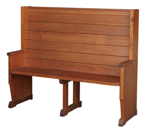 Vintage Dutch Pine Church Bench, 1930s