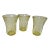 Set of 3 Florentine No.2 Yellow Flat Juice Glasses by Hazel-Atlas 1930s For Sale