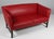 Two-Seater Sofa in Red Leather by Ole Wanscher For Sale - Image 3 of 8
