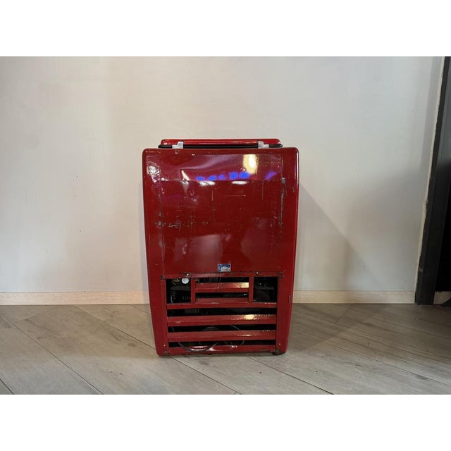 Vintage Red Icebox, 1950s For Sale - Image 4 of 11