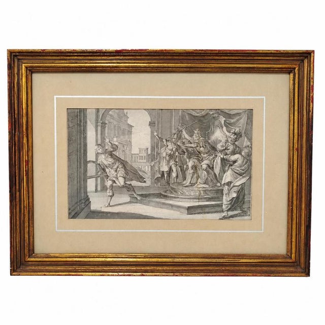 Maarten De Vos and Aegidius Sadeler II, The Story of Saul and David, Burin Engraving on Paper, Framed For Sale - Image 9 of 9