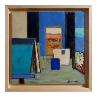 Studio Palette – Contemporary Oil Painting, Framed by Sophie Dumont For Sale
