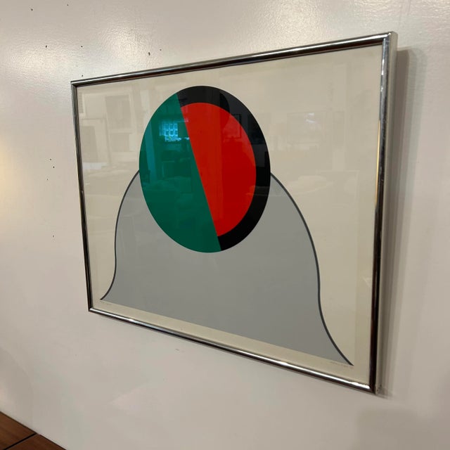 Mid-Century Modern 1971 Takesada Matsutani “Signal” Lithograph 70/75 For Sale - Image 3 of 13