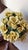 Vintage Italian Capodimonte-Style Porcelain Floral Arrangement Yellow Roses and Green Leaves Set Inside a White Textured Ceramic Basket. For Sale - Image 15 of 16