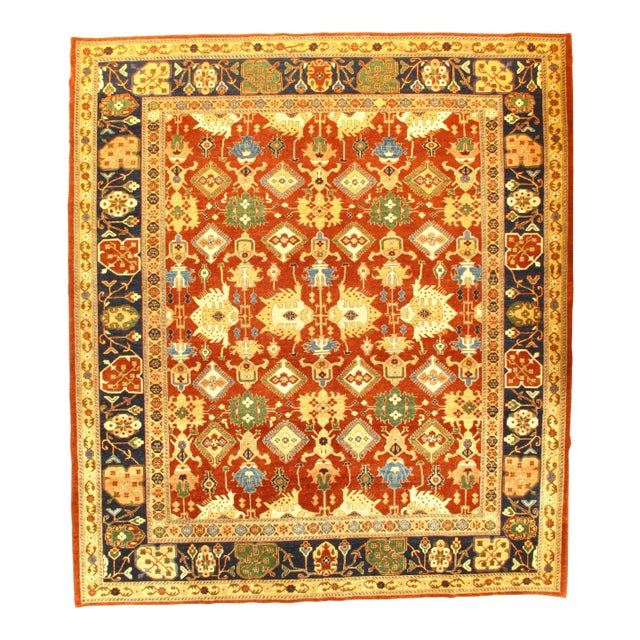 Pasargad NY Pak Modern Farahan Hand Knotted Rug - 8′1" × 9′2″ For Sale