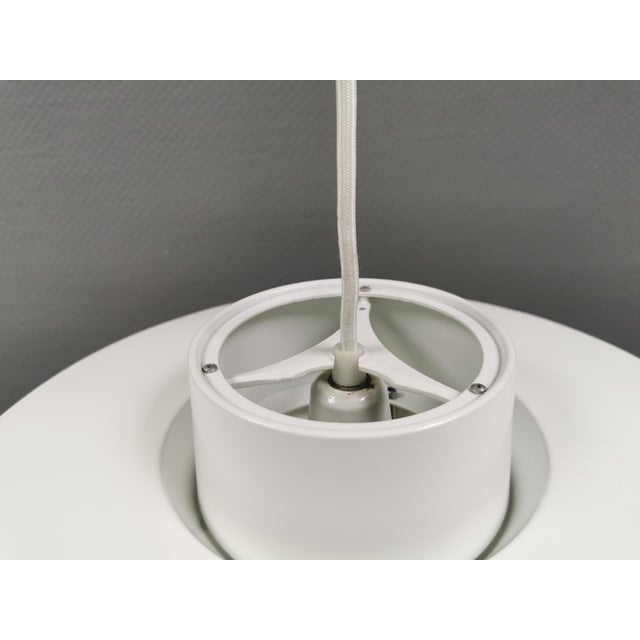 White Vintage Danish Verona Lamp in White Lacquer by Svend Middelboe for Nordisk Solar Company, 1980s For Sale - Image 8 of 9