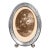 Stately Large Antique Sterling Silver Oval Picture Frame With Period Photo Photograph Man in Suit Bow Tie Fashion Home Decor For Sale