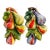 Vintage-Style Italian Majolica Fig Wall Plaques by Bassano Del Grappa Ceramiche - Pair For Sale