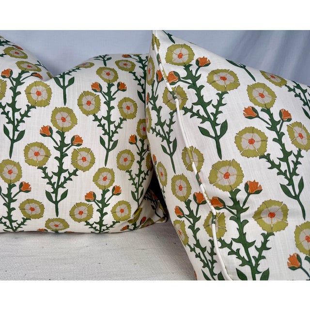 Transitional "Fiona" in Prairie 22" Pillows-a Pair For Sale - Image 3 of 3