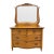 Antique Victorian Tiger Oak Serpentine Dresser With Beveled Mirror For Sale