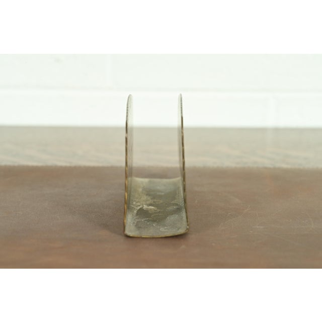 Brass Roycroft Arts & Crafts Brass Finished Hammered Copper Letter Rack For Sale - Image 8 of 12