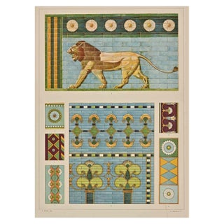 A. Alessio, Decorative Motifs: Assyrian, Chromolithograph For Sale