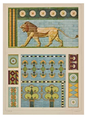 A. Alessio, Decorative Motifs: Assyrian, Chromolithograph