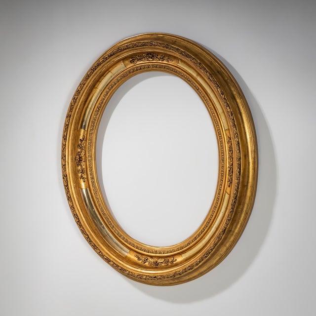 Oval Giltwood Mirror Frame, 19th Century For Sale - Image 3 of 7