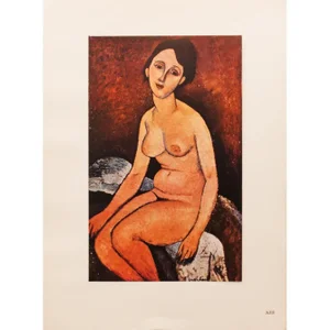 1947 Amedeo Modigliani "Seated Nude", First Edition Parisian Lithograph