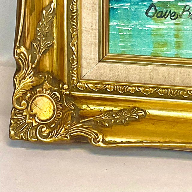 1982 Vintage Impressionist Original Oil Painting, Snowy Winter Creek Landscape, Framed. For Sale - Image 4 of 11