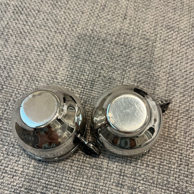 1990s 1990s Sterling Silver Mini Cups With Bird Handle - a Pair For Sale - Image 5 of 6