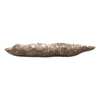 Golden Ore Organic Shaped Oblong Bowl For Sale