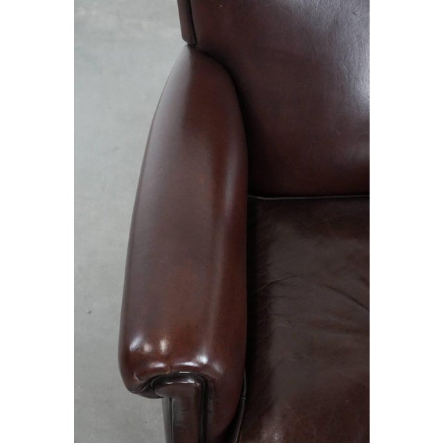 Animal Skin Club Chair in Sheepskin Leather For Sale - Image 7 of 16