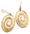 Hammered 18 Karat Gold Earrings with Cutouts, Set of 2 For Sale