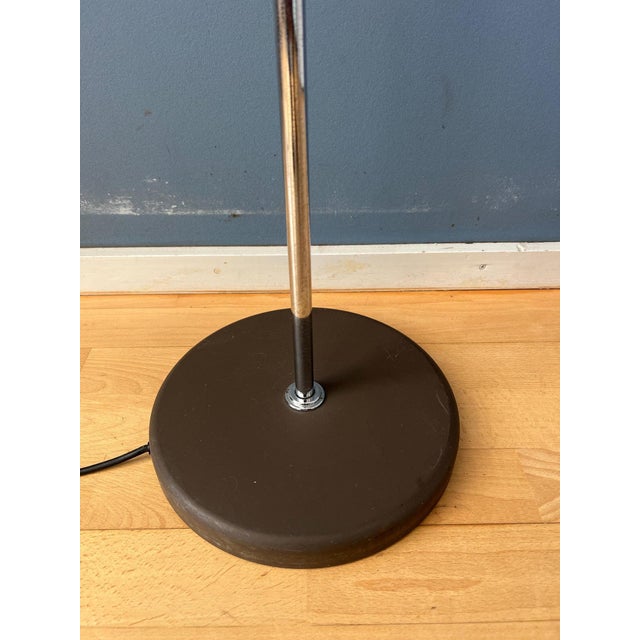 Vintage Space Age Brown and Chrome Floor Lamp from Dijkstra For Sale - Image 9 of 11