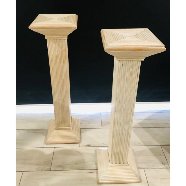 Beautiful sculptural pedestal in the style of Gabriella Crespi. Alone or with your favorite silk plants they a great...