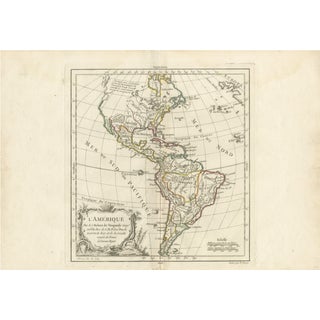 Map of the Americas by Robert De Vaugondy, 1757 For Sale