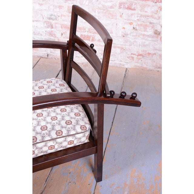 Czech Art Deco Adjustable Armchair in Beech from Thonet, 1920s For Sale - Image 9 of 17