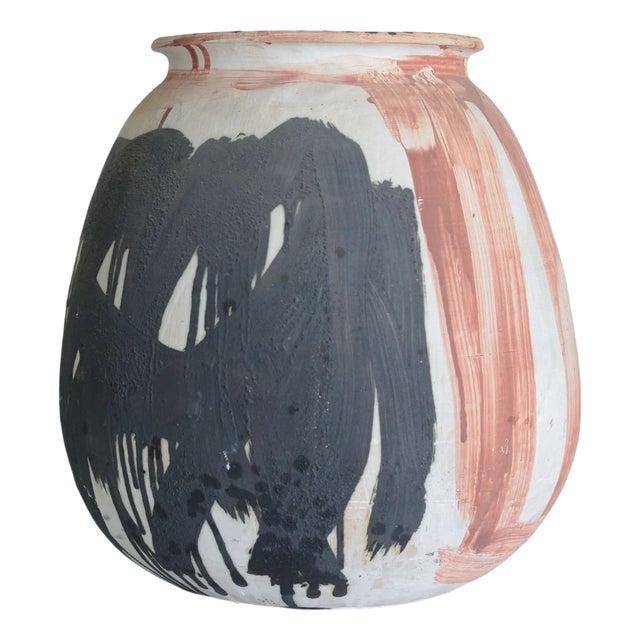 Large Abstract Studio Pottery Vase, 1960s For Sale