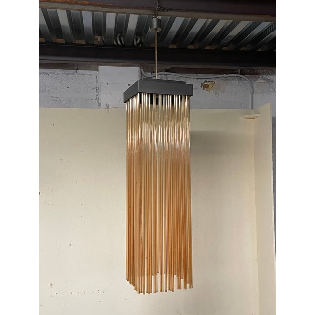 Pendant Lamp with Pink Glass Rods, 1970s For Sale - Image 11 of 18