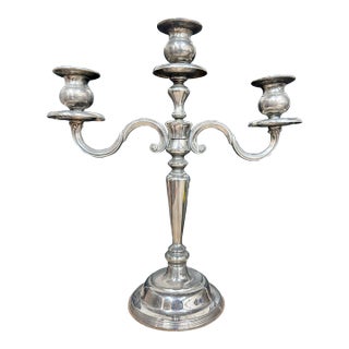 Vintage Silver Plate Candelabra For Sale