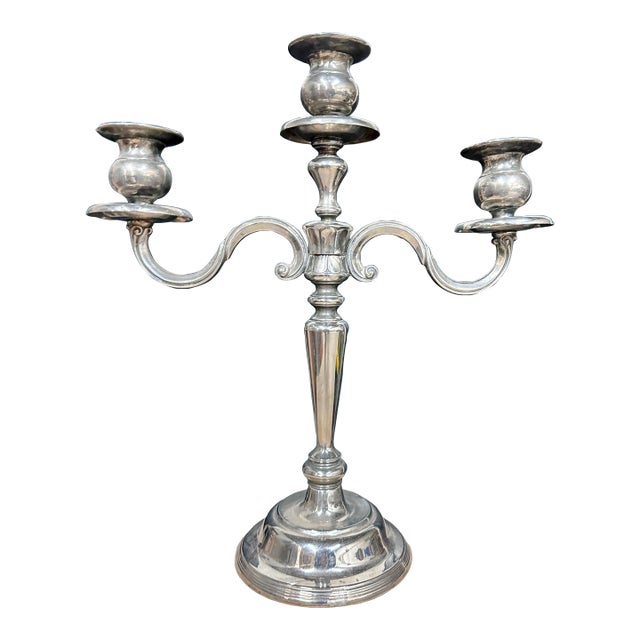 Vintage Silver Plate Candelabra For Sale