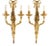 18th Century French Louis XVI Ormolu 2-Arm Sconces, 1780, Set of 2 For Sale