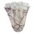 Vintage MCM Murano Style Purple & White Brushstroke Handkerchief Art Glass Vase For Sale