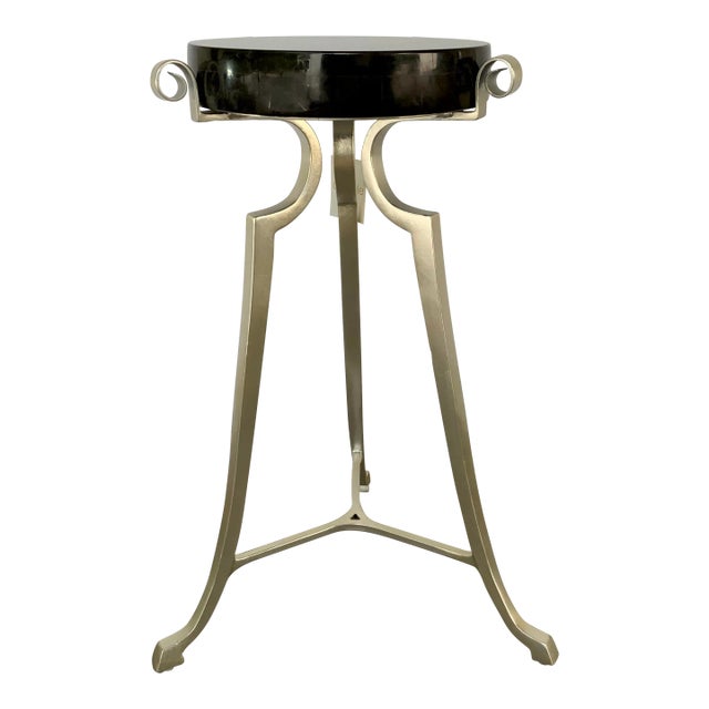 Caracole Modern Silver Finished Accent Table For Sale