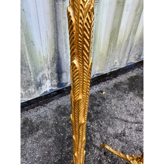 Pair of Maison Charles Gilded Bronze French Floor Lamps For Sale In Miami - Image 6 of 11
