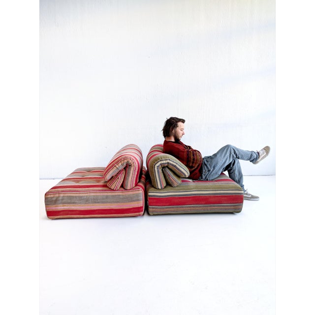 Voyage Immobile Modular Sofa by Hans Hopfer for Roche Bobois, 1990s, Set of 2 For Sale - Image 9 of 11