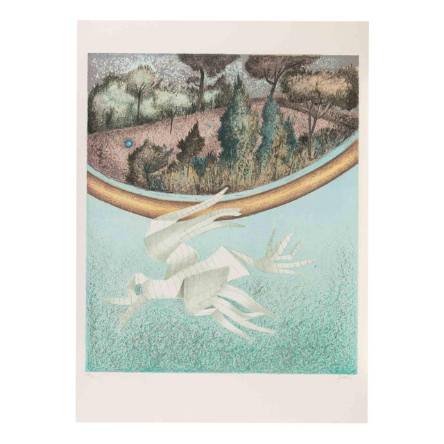 Enrico Benaglia, Paper Bird, 1990s, Lithograph & Paper For Sale